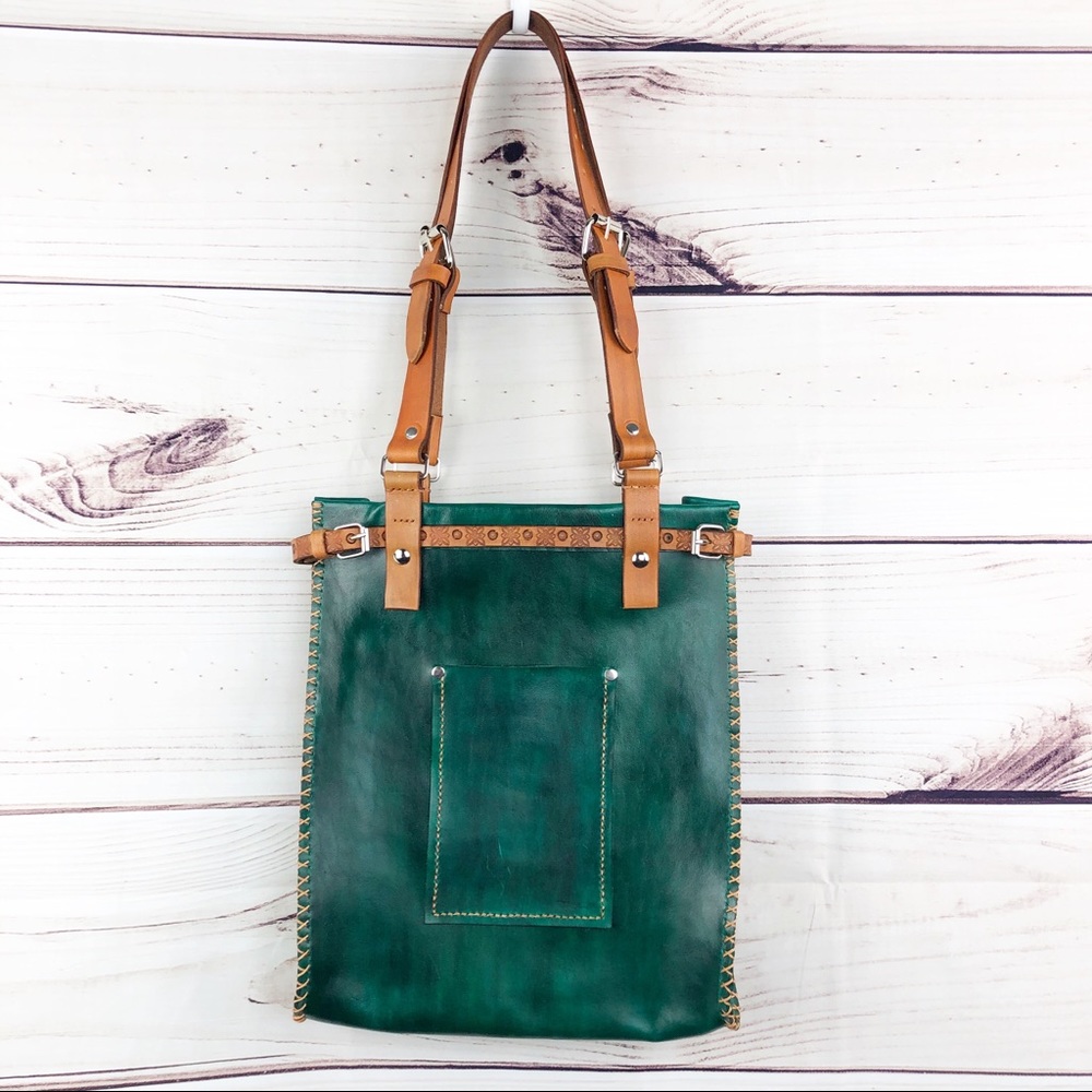 Mo bag beautiful emerald green boho shoulder bag